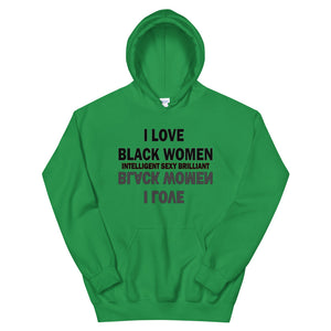I Love Black Women (Reflection) Hoodie