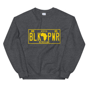 Black Power License Tag Gold Sweatshirt