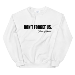 Don't Forget Us; Slaves of America Sweatshirt
