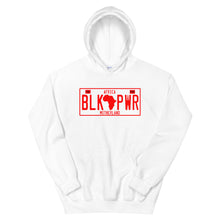 Load image into Gallery viewer, Black Power License Tag Red Hoodie