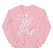 Load image into Gallery viewer, Curvy Girls Rock Worlds Sweatshirt