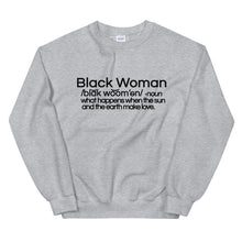 Load image into Gallery viewer, Black Woman Defined Sweatshirt